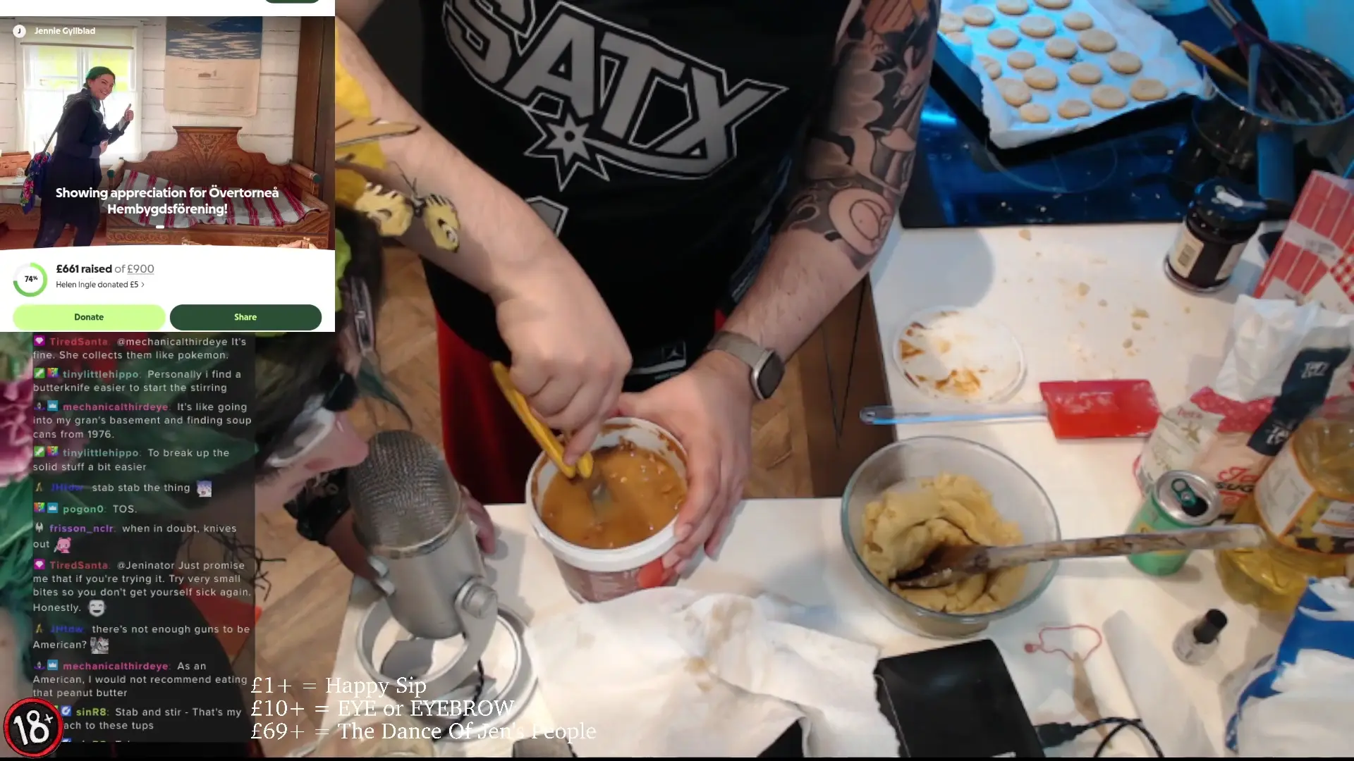 Separated peanut butter