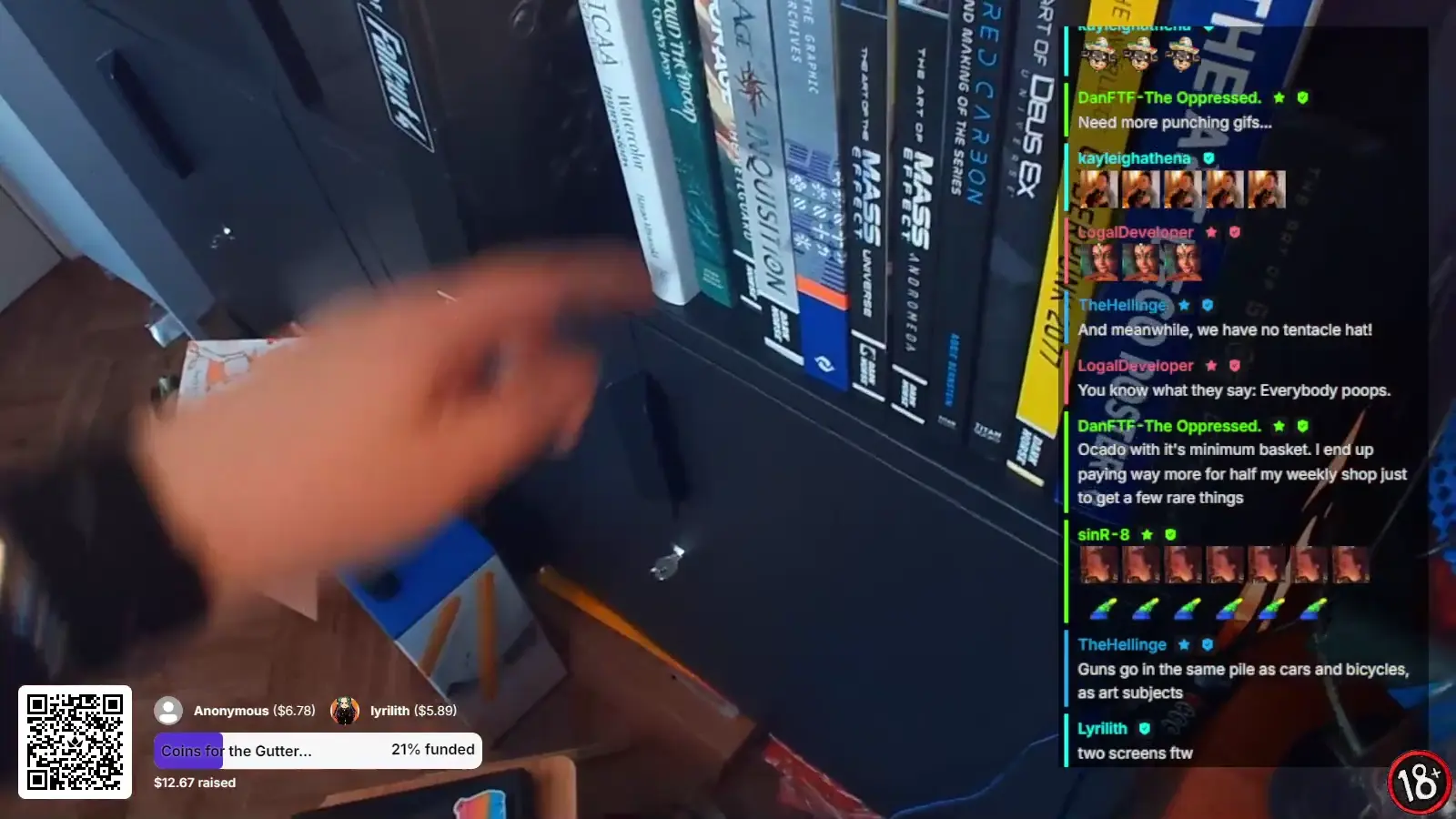 Found footage art book shelf